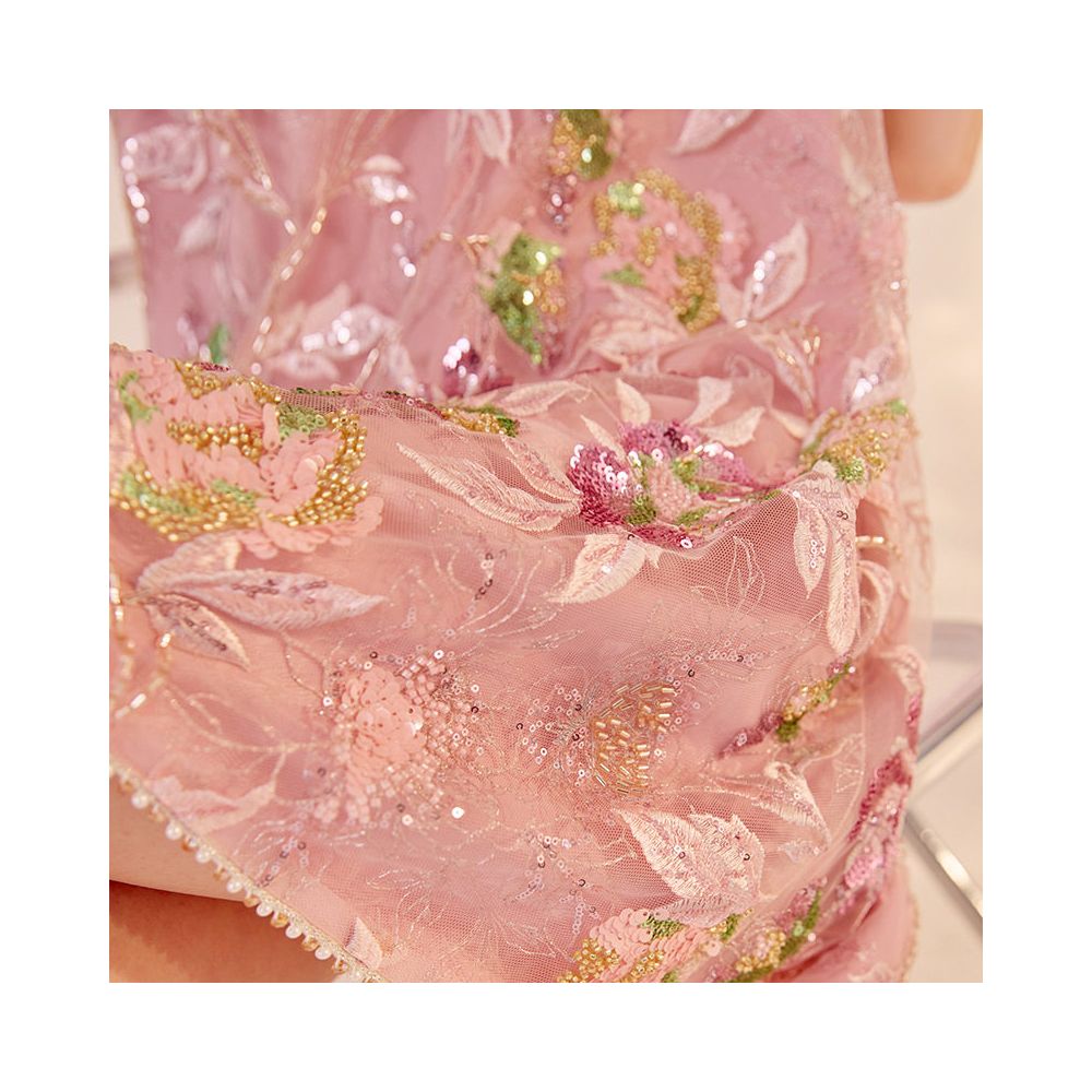 Tang Dou Gao Ding Yan Xu Xiu Ying New Chinese style embroidery sleeveless fairy dress sequin light luxury dress for women image 2