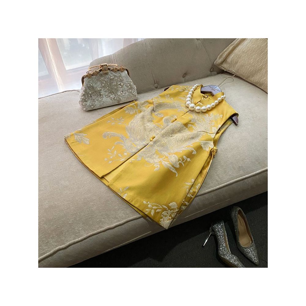 ASAYA5939 – Imperial Bloom Brocade Vest 🌹✨