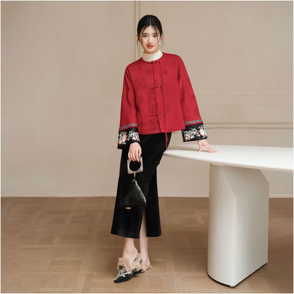 ASAYA5942 – Crimson Heritage Jacket 🌹🖤