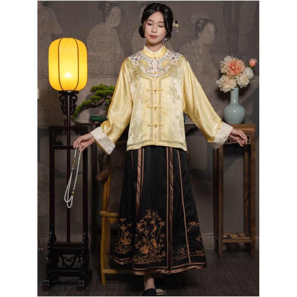 New Chinese style tops traditional Chinese style women s clothing Tencel and Rayon cardigans jackets button down shirts embroidered jacquard summer and autumn image 4