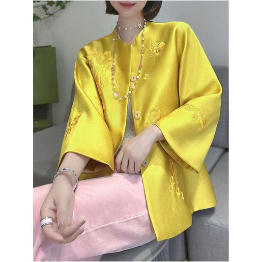 ASAYA5987 – Golden Bloom Heritage Jacket ✨🌼