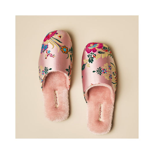 ASAYA5989 – Oriental Cozy Brocade Slippers 🌸🥿