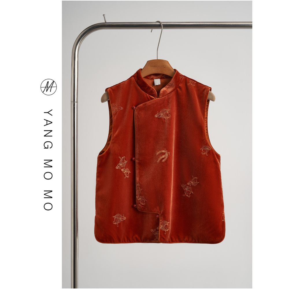 ASAYA6003 – Imperial Velvet Mandarin Vest 🧧✨