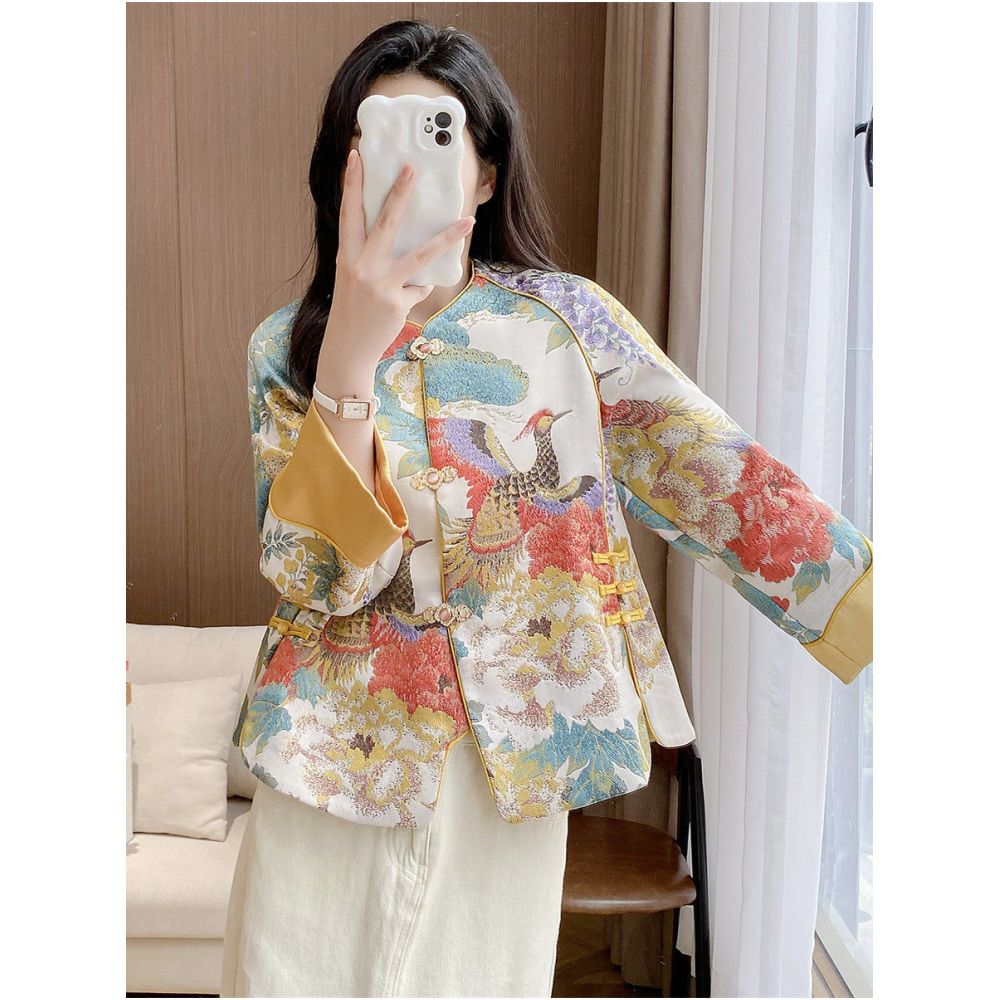 ASAYA6045 – Phoenix Garden Brocade Jacket 🕊️🌸