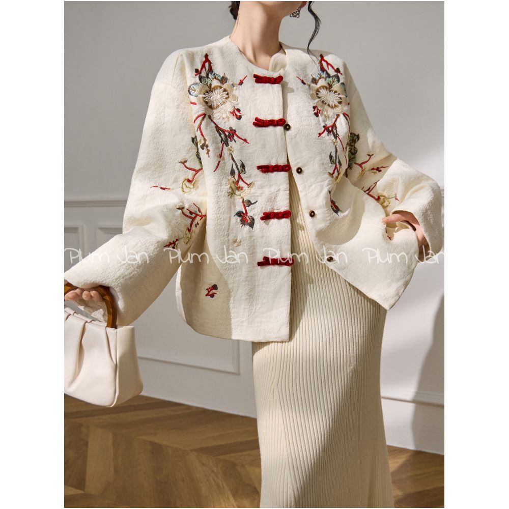 ASAYA6080 – Ivory Blossom Heritage Jacket 🤍🌺
