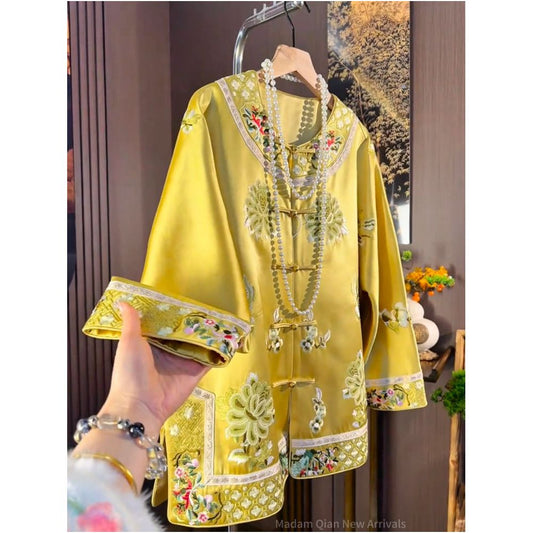 ASAYA6095 – Golden Peony Heritage Jacket 🌼✨