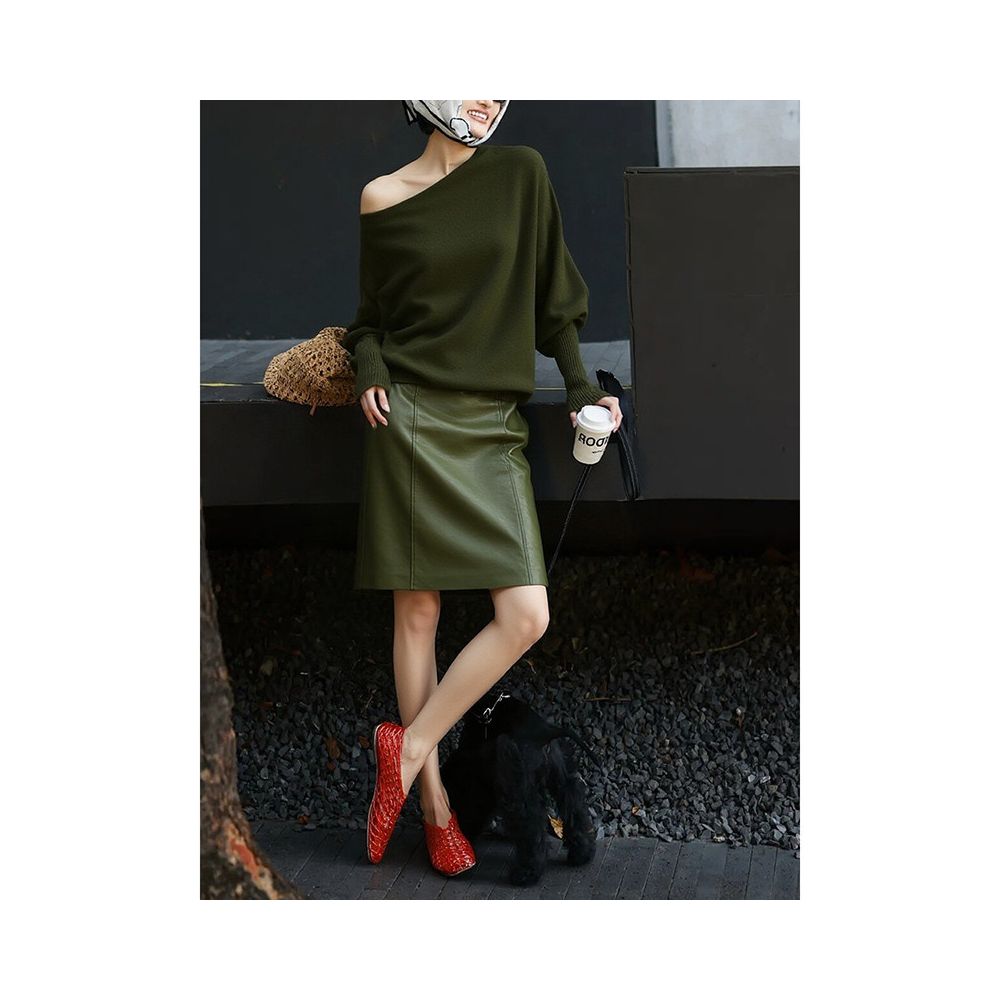 ASAYA6117 – Olive Allure Knit Set 🌿✨