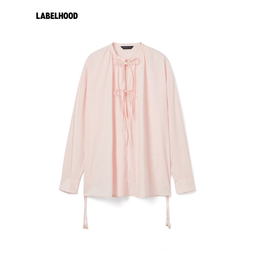 ASAYA6128 – Soft Tie-Front Blouse 🌸🤍