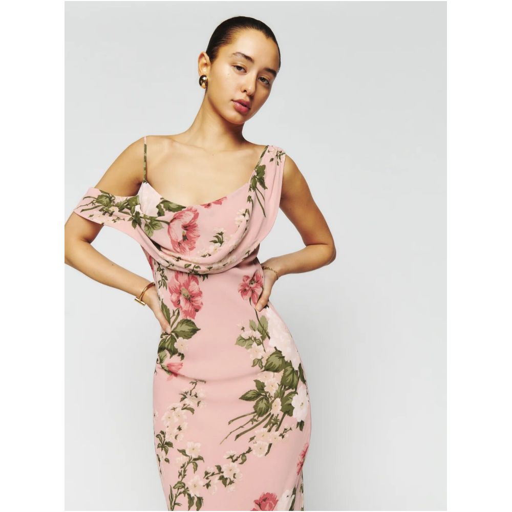 ASAYA6132 – Blossom Muse Draped Dress 🌸✨