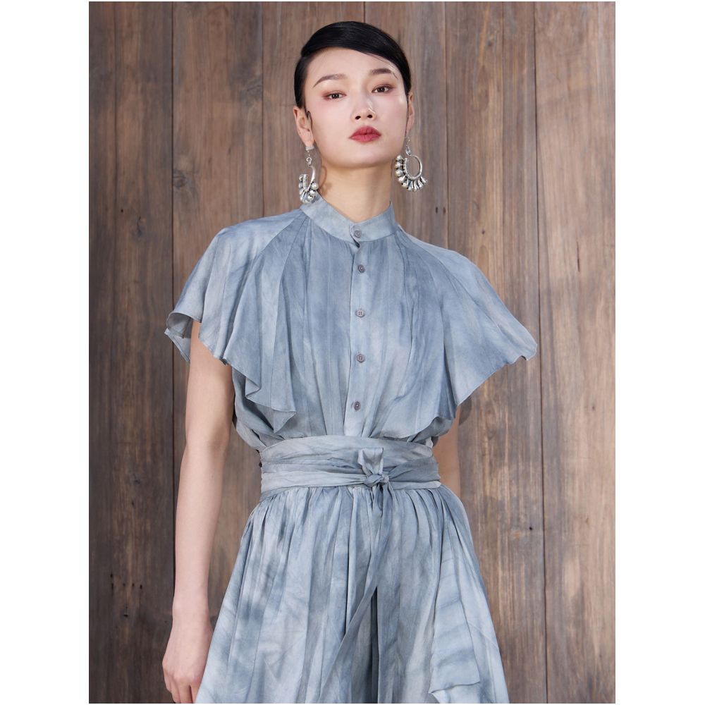 ASAYA6135 – Misty Flow Ruffle Blouse 🌫️✨