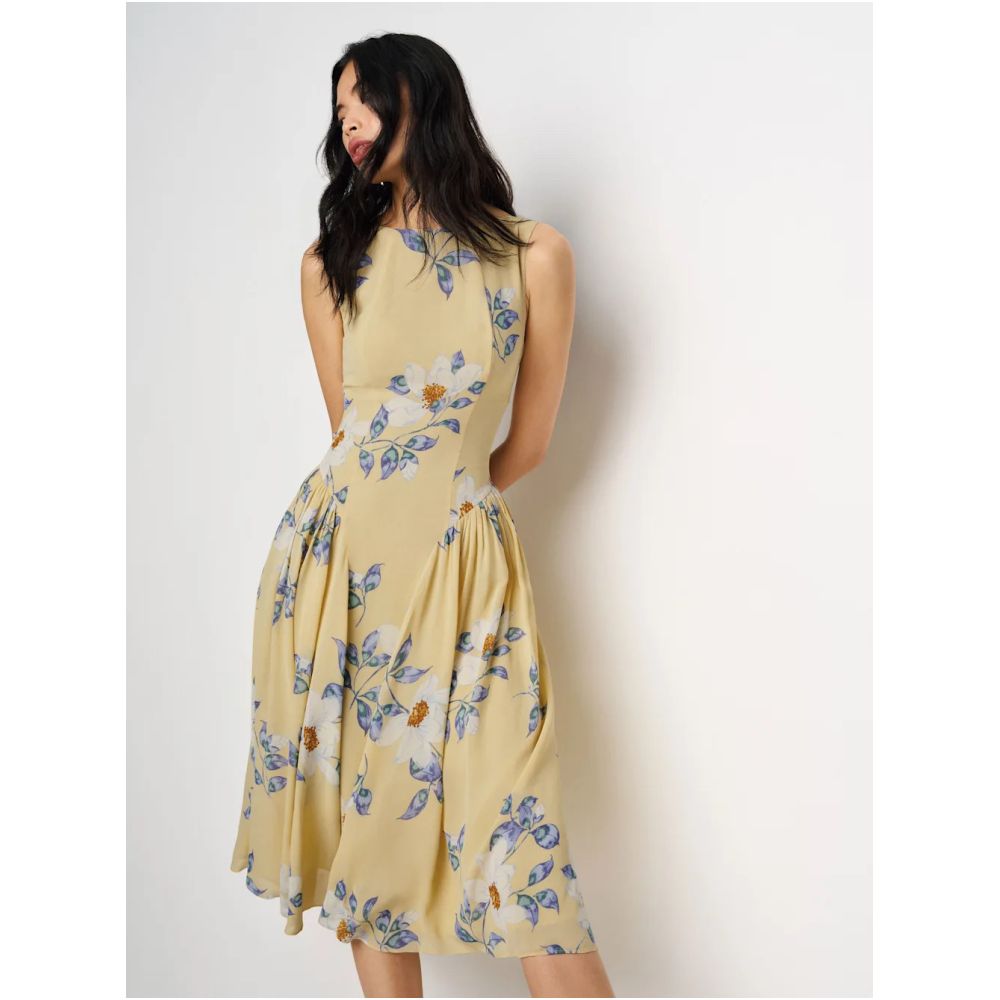 ASAYA6150 – Bloom Garden Midi Dress 🌼💛
