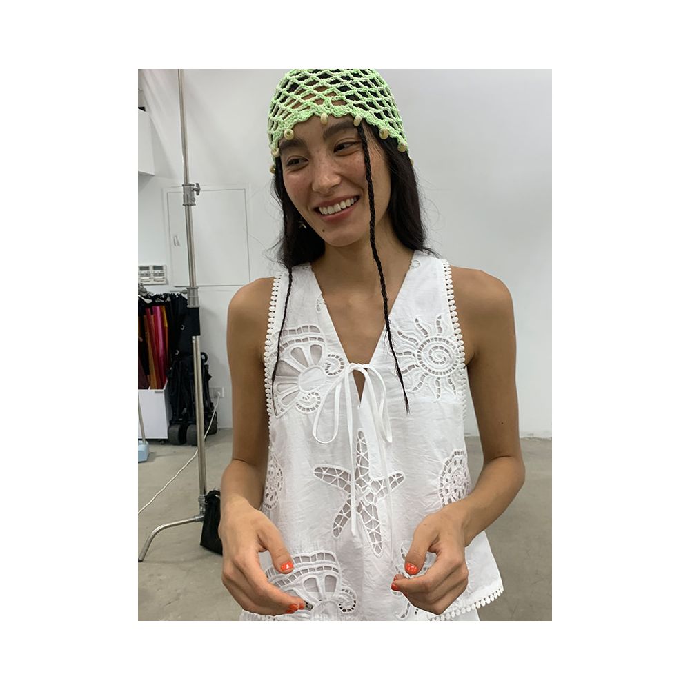 ASAYA6154 – Ocean Cutwork Two-Piece Set 🐚🤍