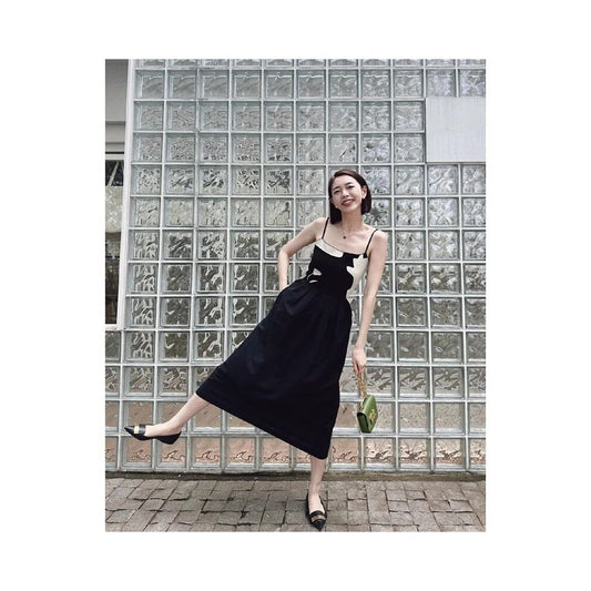ASAYA6176 – Monochrome Muse Midi Dress 🖤🤍