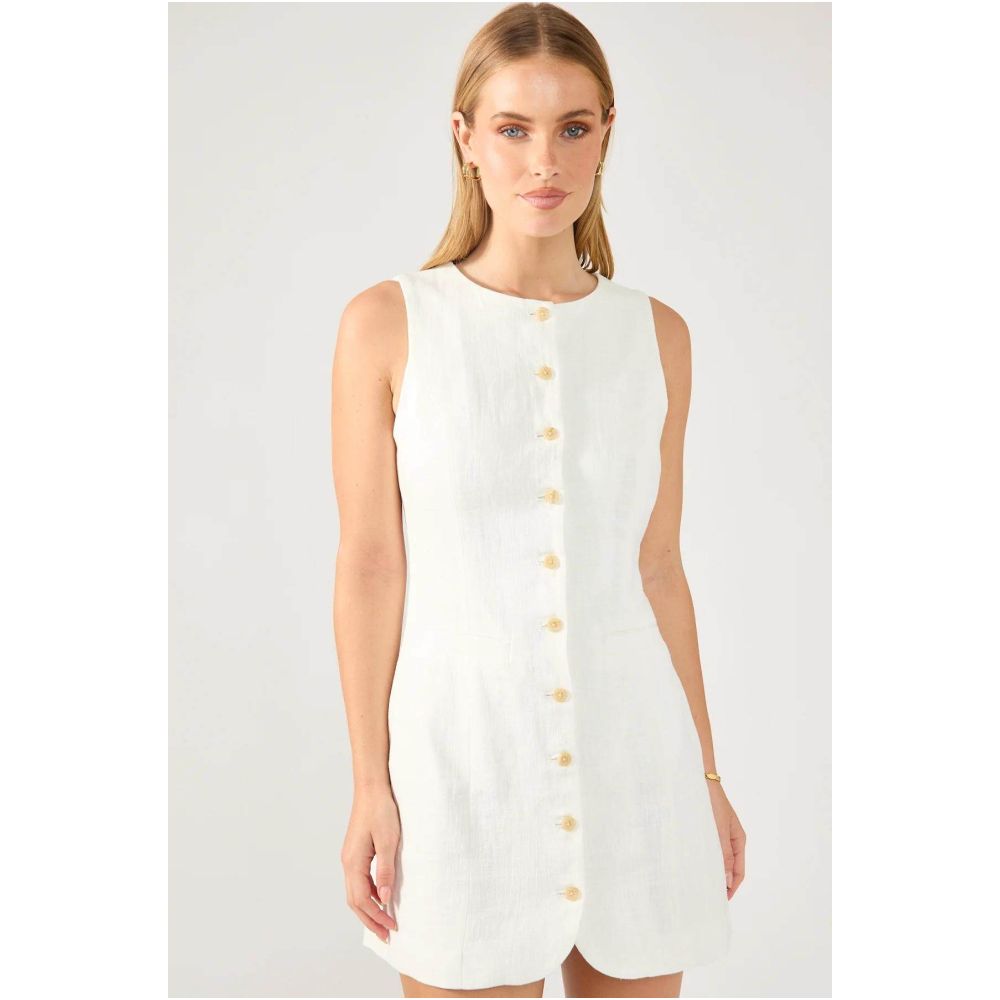 ASAYA6189 – Soleil Linen Mini Dress 🌼✨