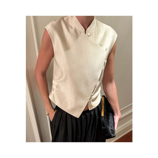 ASAYA6210 – Imperial Silk Mandarin Top ✨🤍