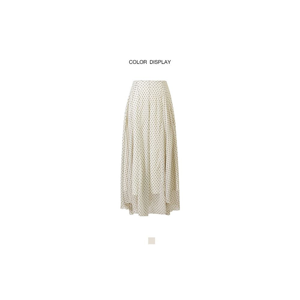 Lalaglow in the rain Paris French temperament irregular drape print skirt slimming long skirt for women early spring image 5