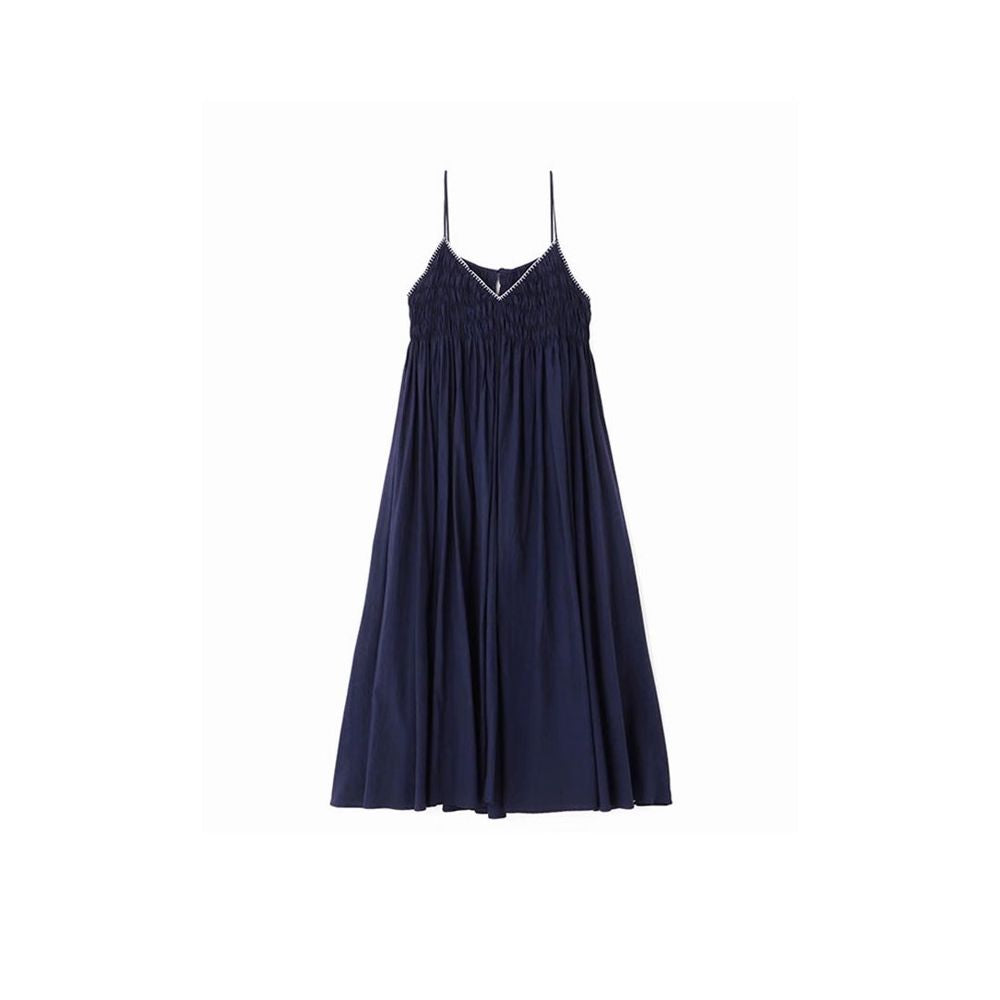 Beerkun Tuscan Summer 2ways Special Embroidery Cable A line Holiday Style Strap Dress image 5