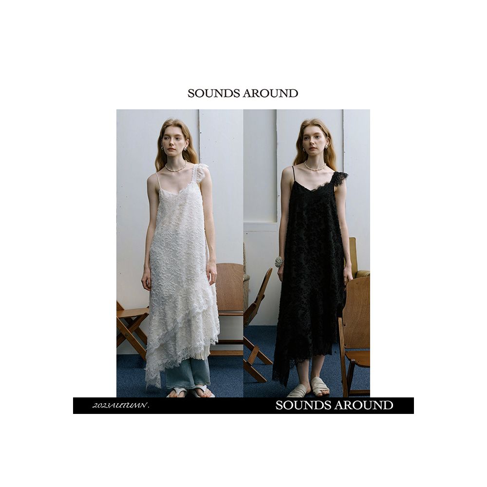 2025SOUNDS AROUND Multi layer Lace Wrinkled Dress Prosperous jumpsuit image 0