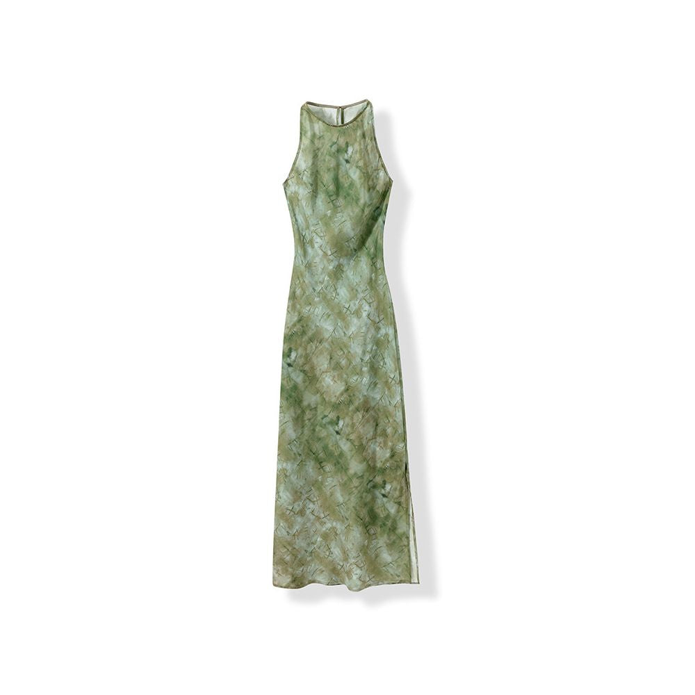 ASAYA6312 – Golden Aura Silk Dress ✨🌼