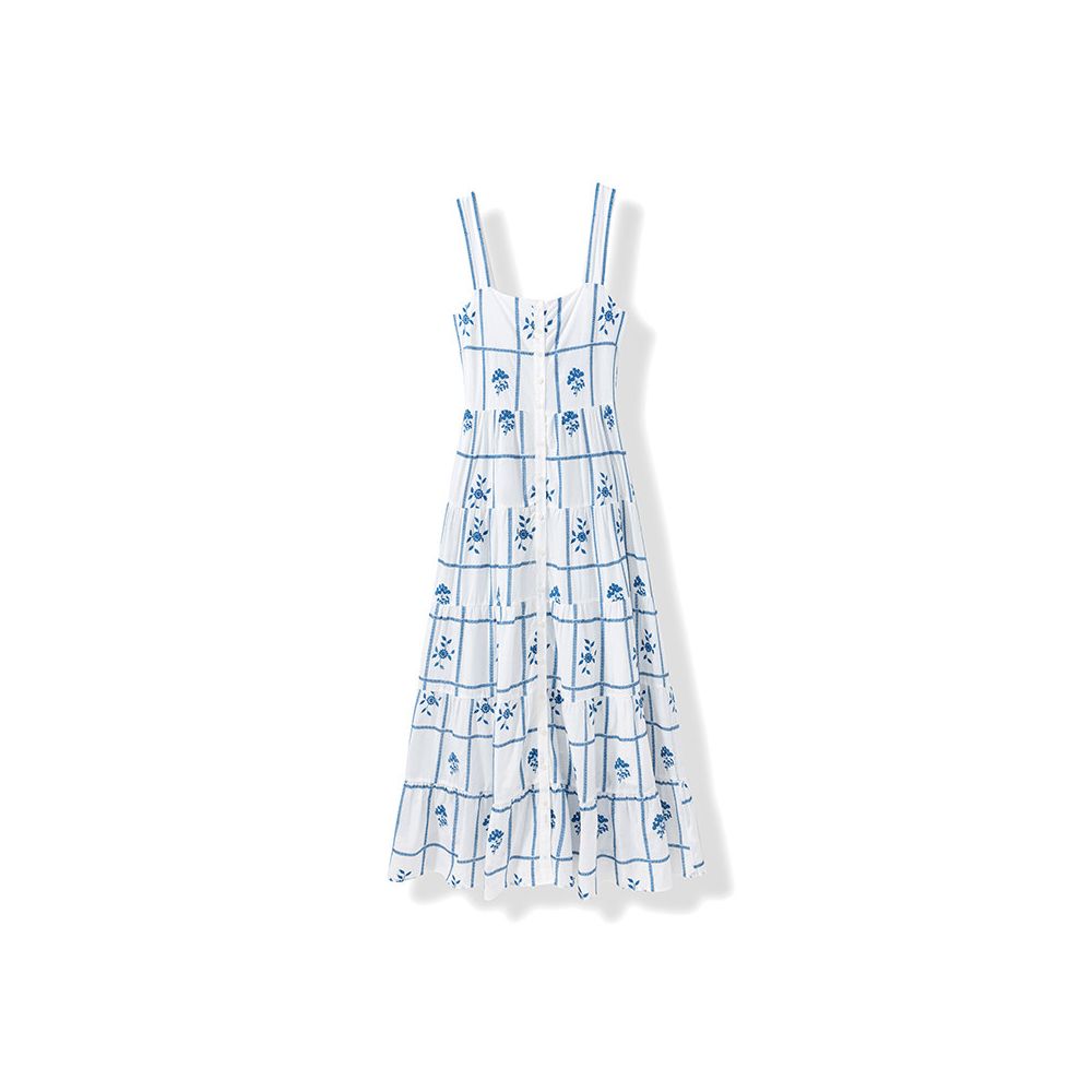 ASAYA6314 – Azure Garden Cotton Dress 💙🌿