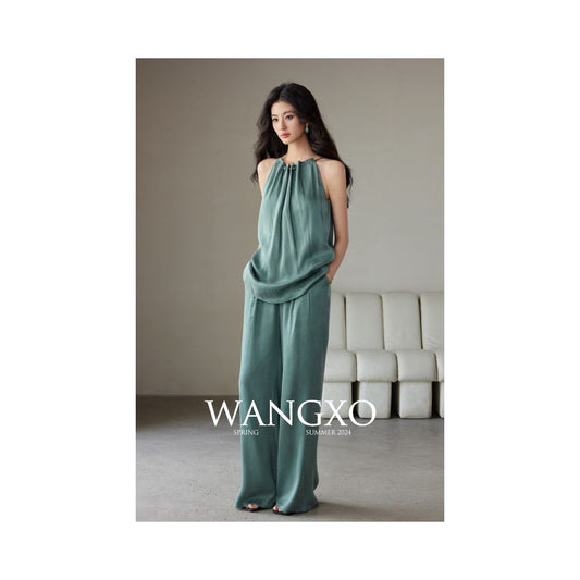 ASAYA6325 – Willow Drape Silk Set 🌿✨