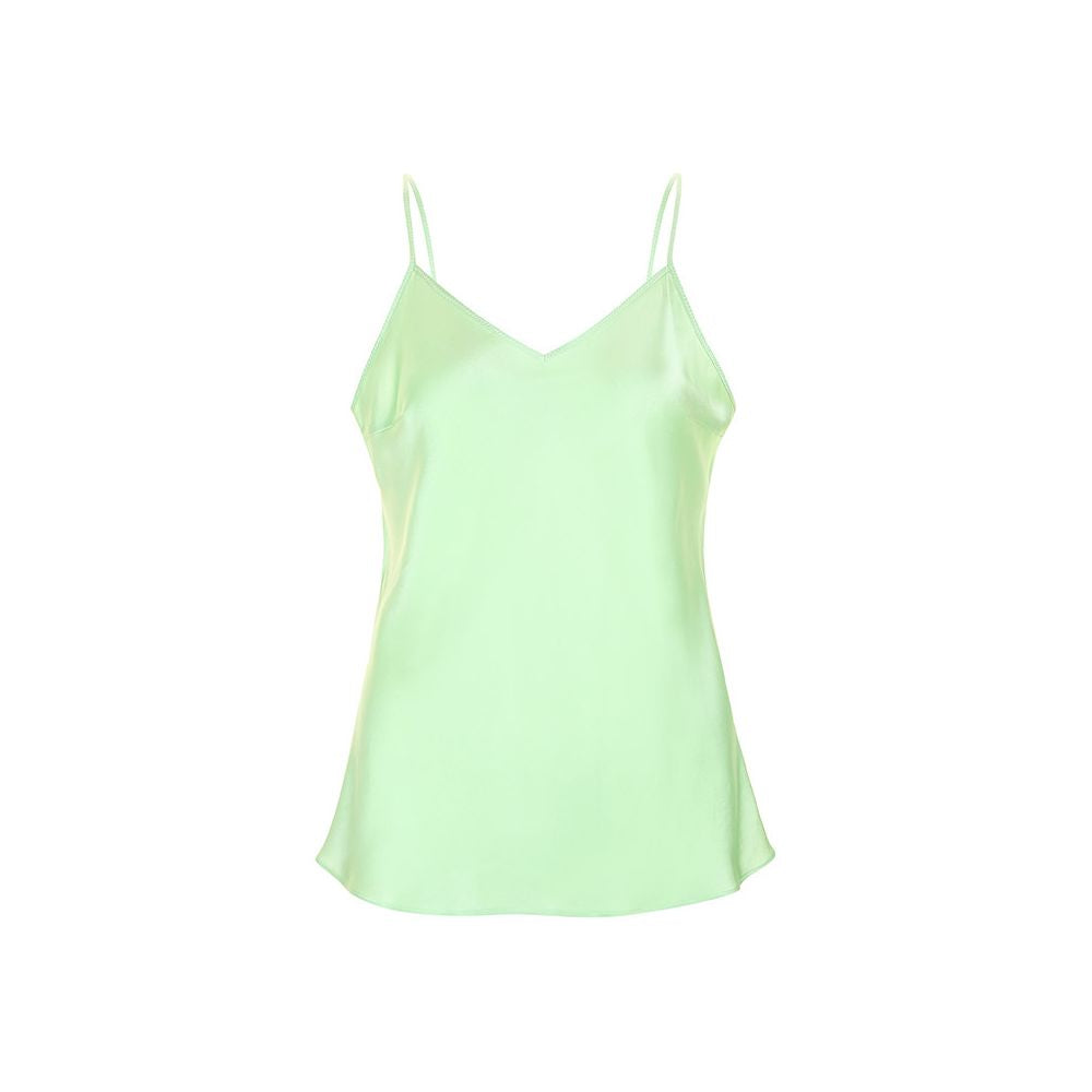 Bettychow Lemon Green Elastic Silk Strap Top High Waist Slimming and Smooth Fishtail A line Skirt image 5