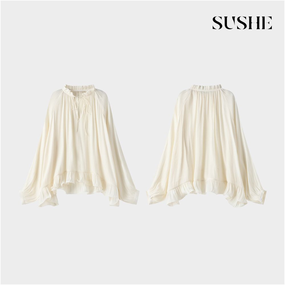 ASAYA6371 – Soft Muse Chiffon Blouse 🤍🌿✨