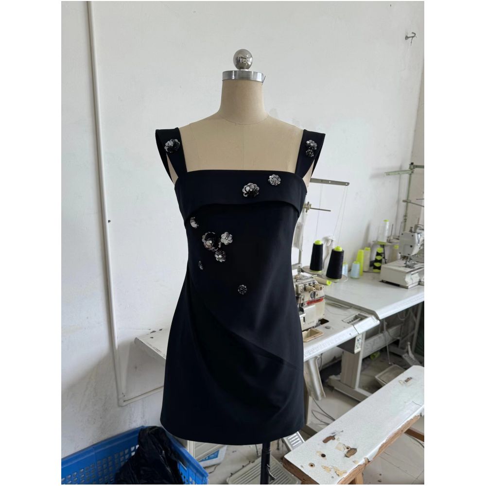 ASAYA6406 – Midnight Bloom Embellished Dress ✨🌙