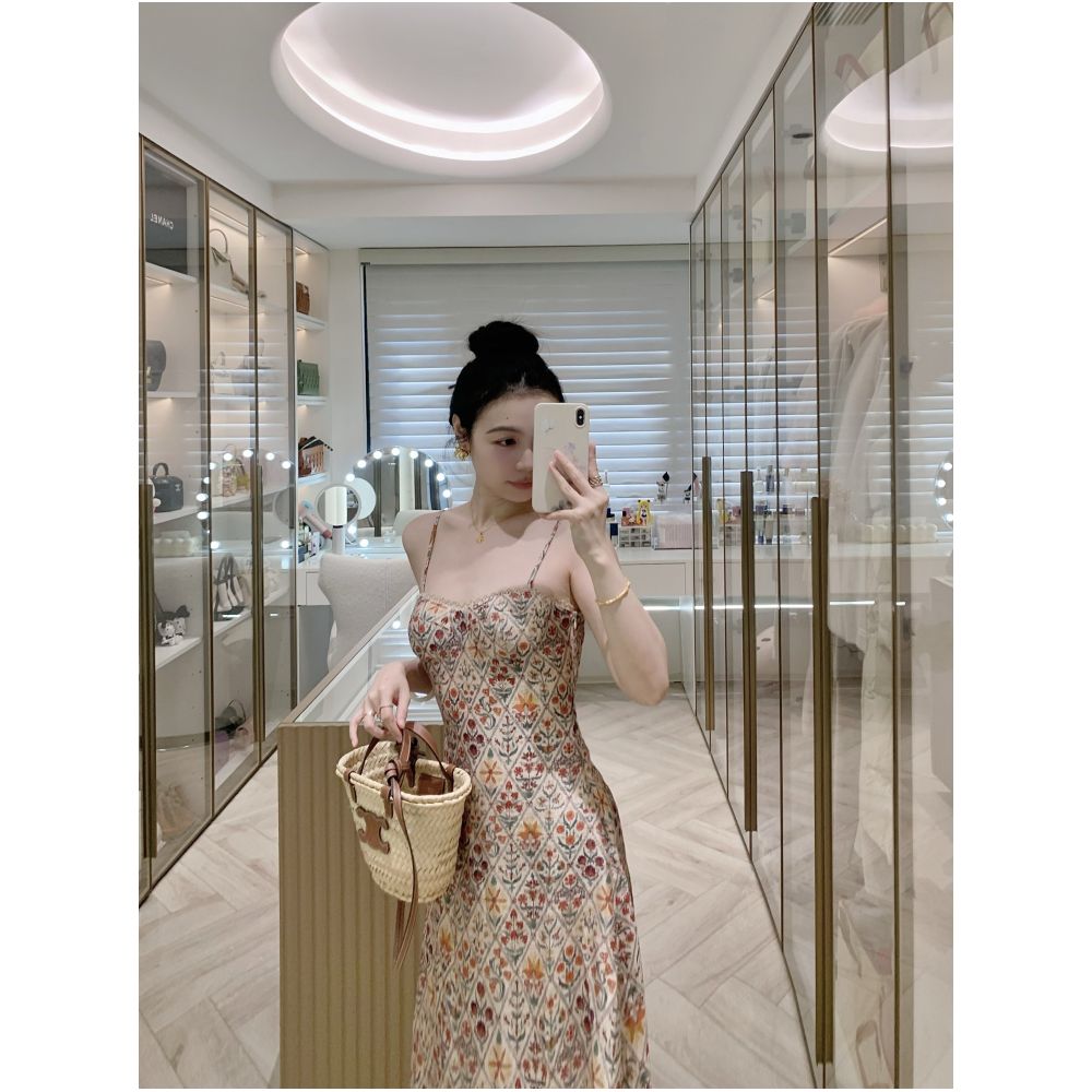 ASAYA6418 – Vintage Blossom Silk Dress 🌸✨