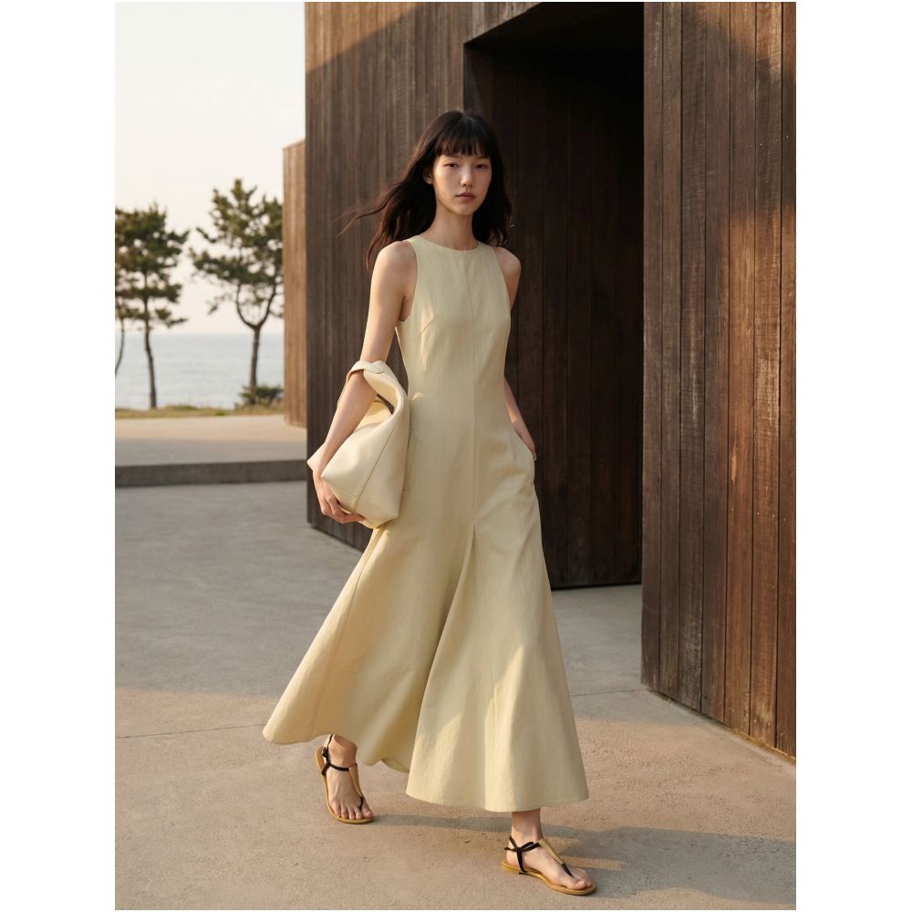 COMMON VALUE Zen Pāra Cupro Lyocell Sleeveless Dress image 1