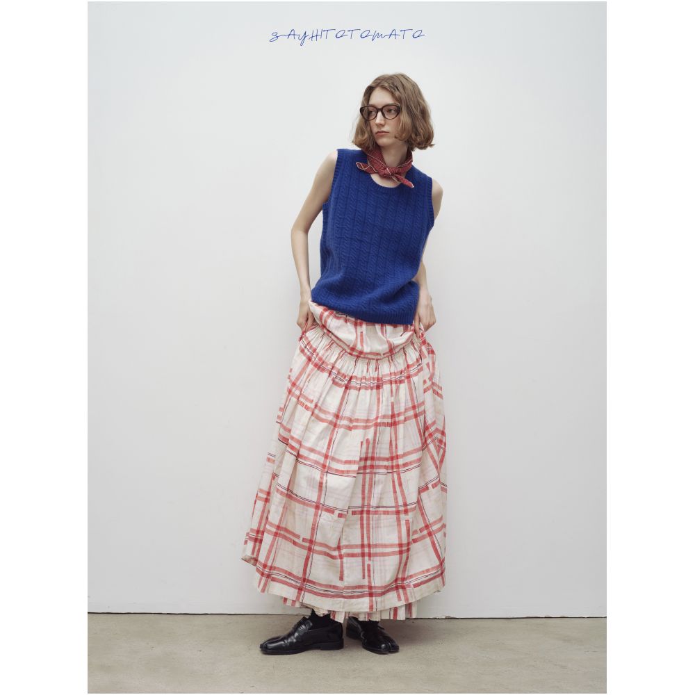 Sayhitotomato Original First Store Paris Holiday Full Skirt with Double Elastic Waist image 3