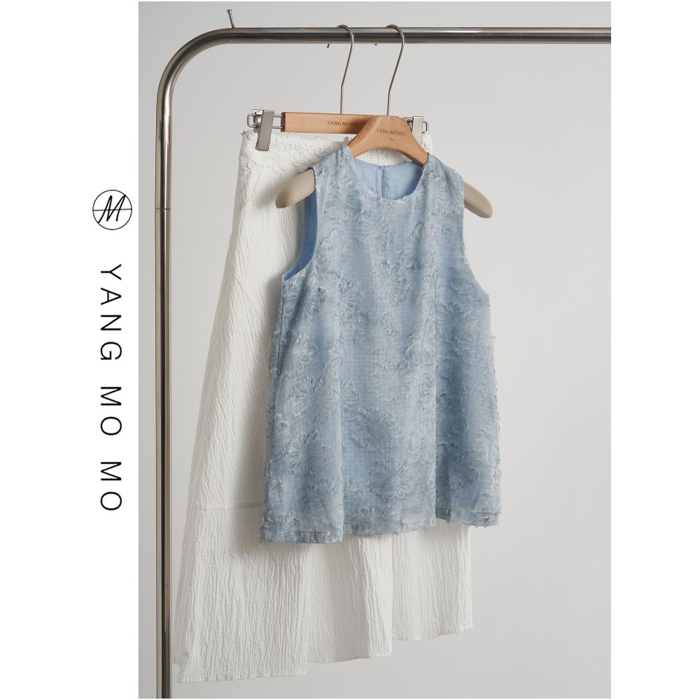 New Chinese style unique niche design sleeveless vest and skirt set summer new women s clothing image 0