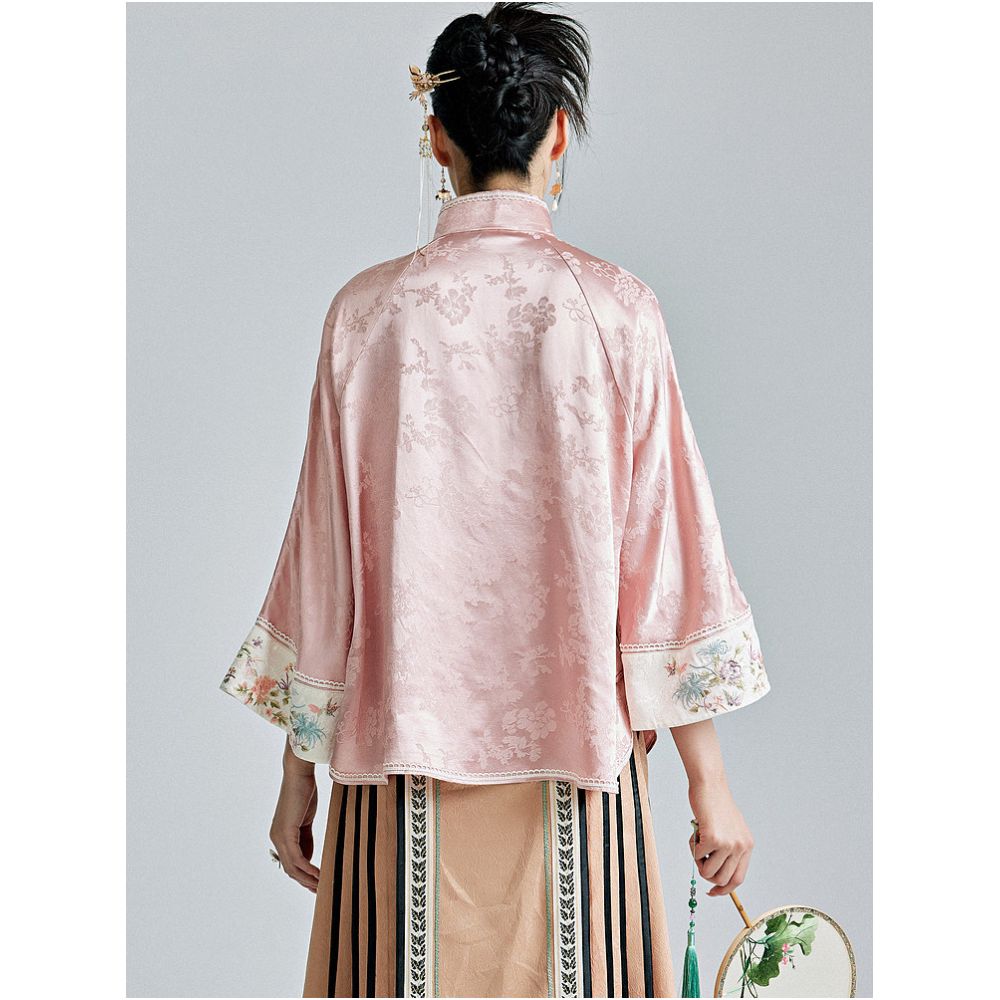 Moyu 2025 Spring New Chinese Style Elegant Tea Dress New Chinese Retro Modified Tang Suit Top image 5