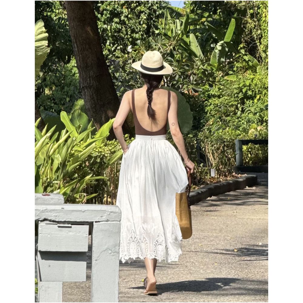 ASAYA6598 – Ivory Lace Breeze Skirt 🤍🌿