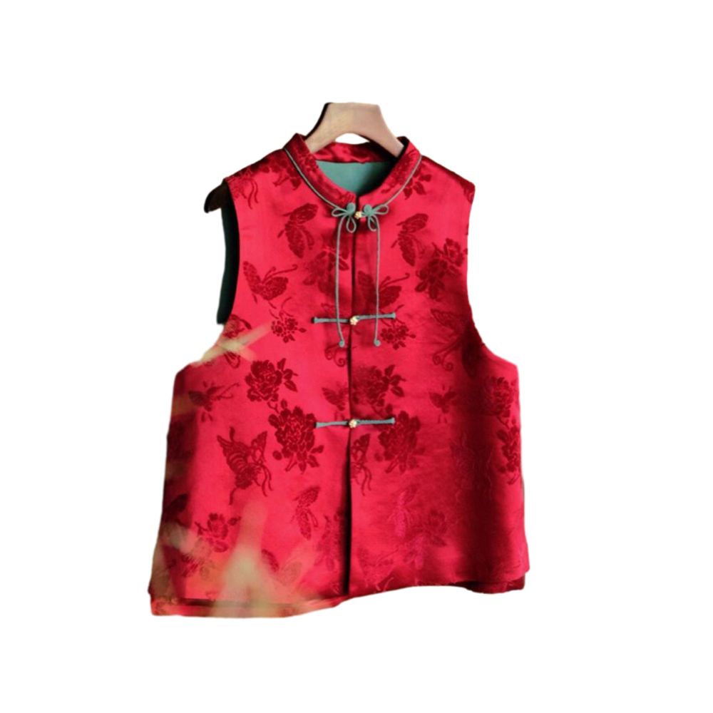 2026 Autumn New Style Chinese Style Tang Suit Vest for Women Removed from Department Store image 5