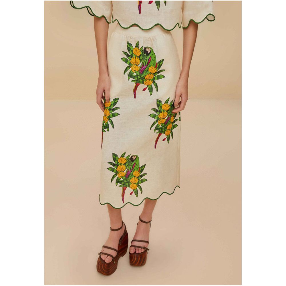 ASAYA6606 – Tropical Parrot Linen Set 🦜🌿