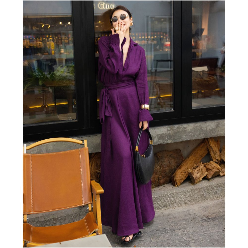 ASAYA6643 – Riviera Flow Linen Dress 🌿☕