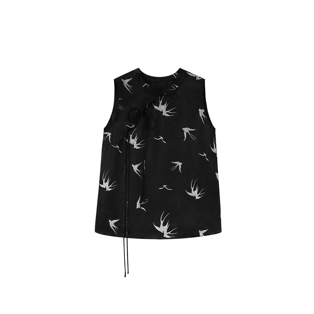 ASAYA6654 – Swallow Whisper Silk Top 🕊️✨