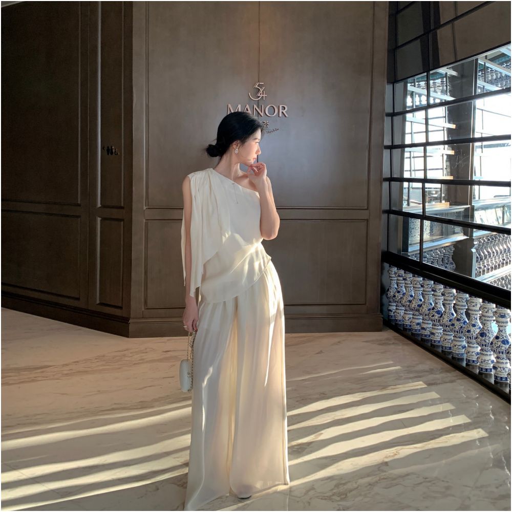 ASAYA6657 – Ivory Athflow Drape Set 🤍✨