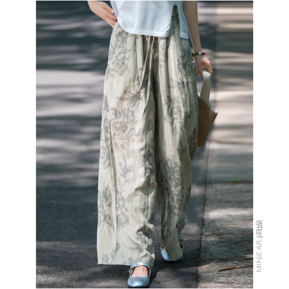 ASAYA6662 – Misty Bloom Relaxed Trousers 🌫️🌿