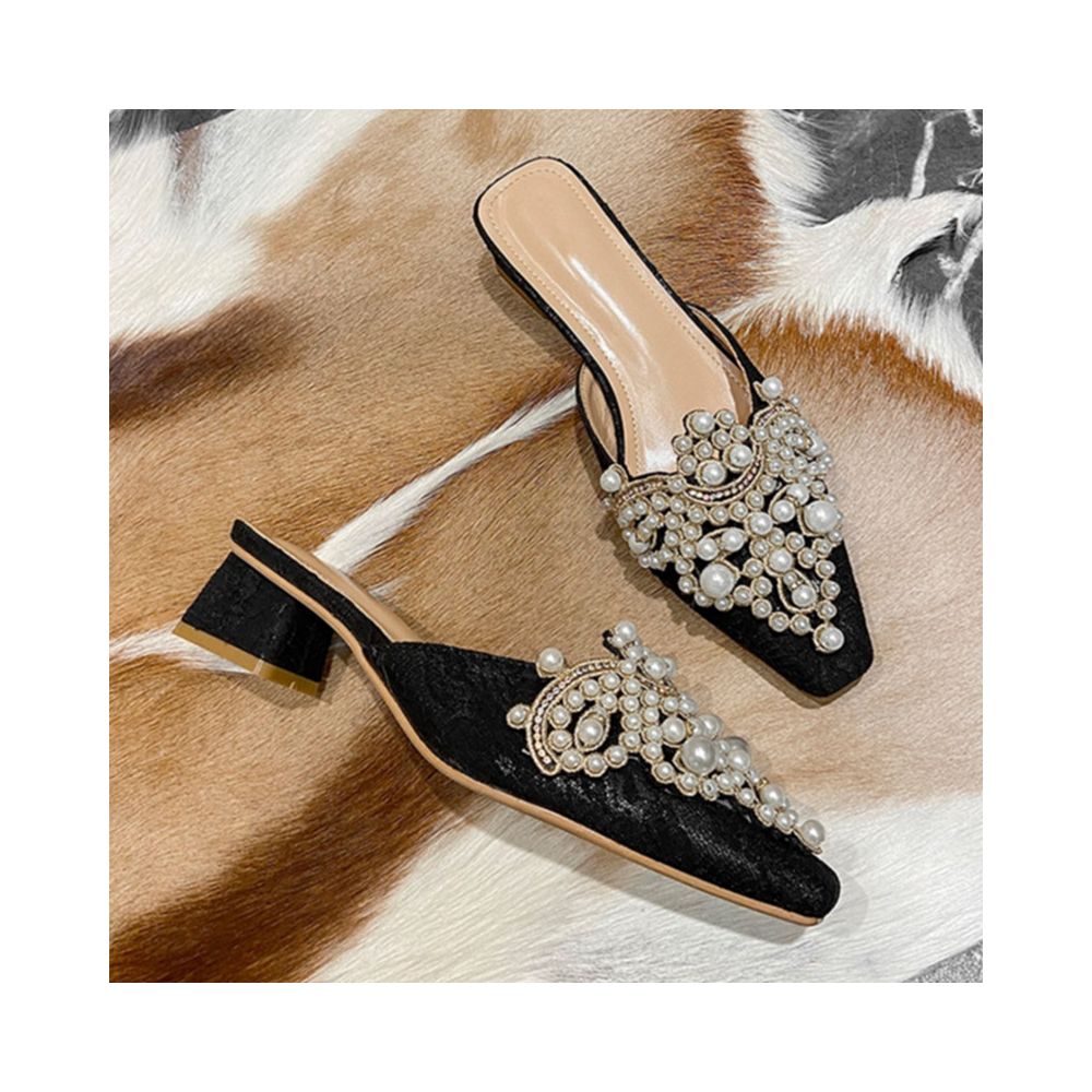 ASAYA6676 – Pearl Dynasty Mule Heels ✨👠