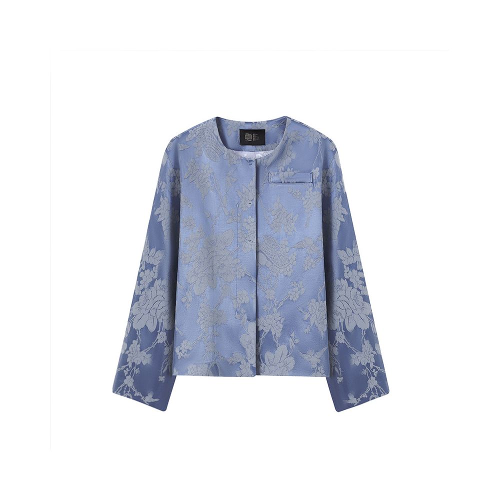 ASAYA6701 – Celestial Jacquard Mandarin Jacket ✨🖤