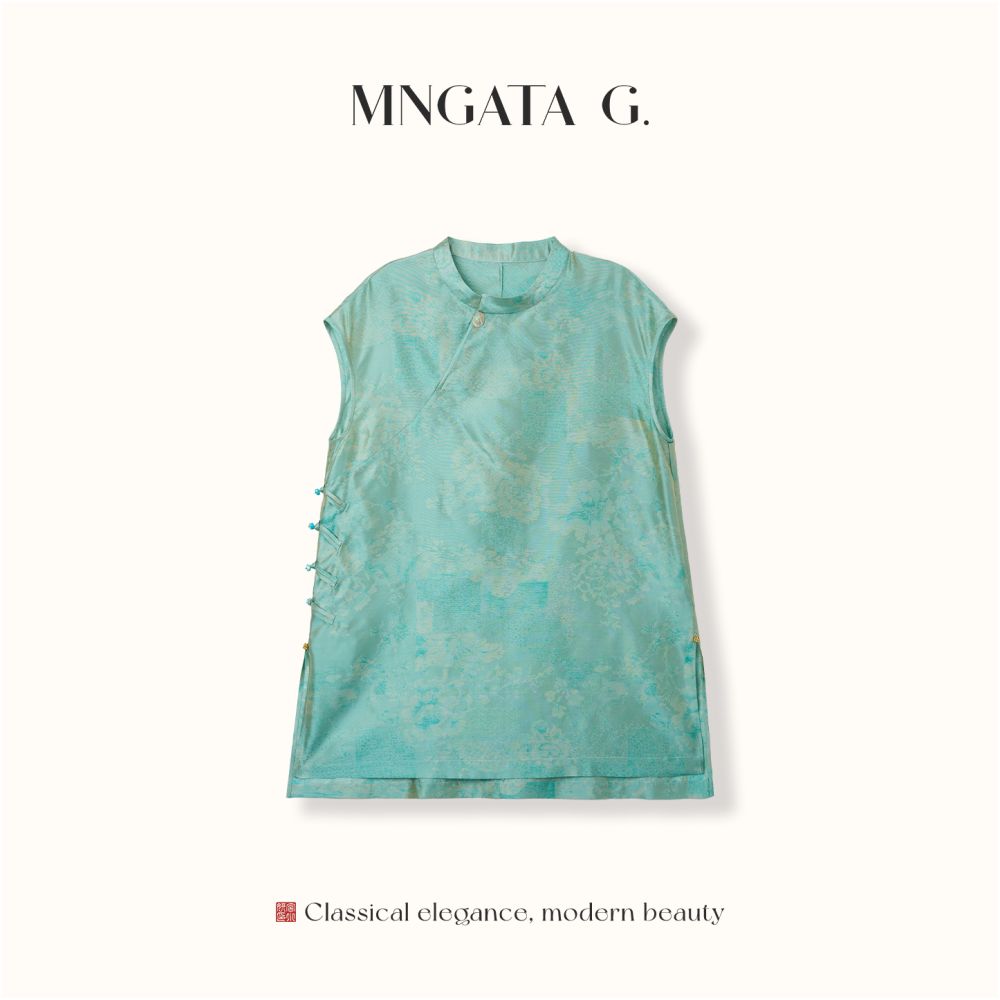 Gong Xiaoyan Floating Light Brocade Clouds Endless Mangata New Chinese Slant Top 6011255 image 0