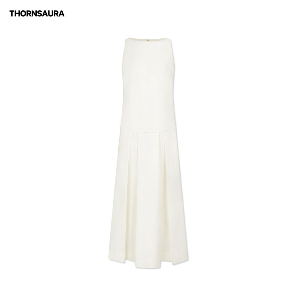 Thorny light THORNAURA sleeveless pleated dress gentle and simple versatile spring and summer sleeveless vest dress image 5
