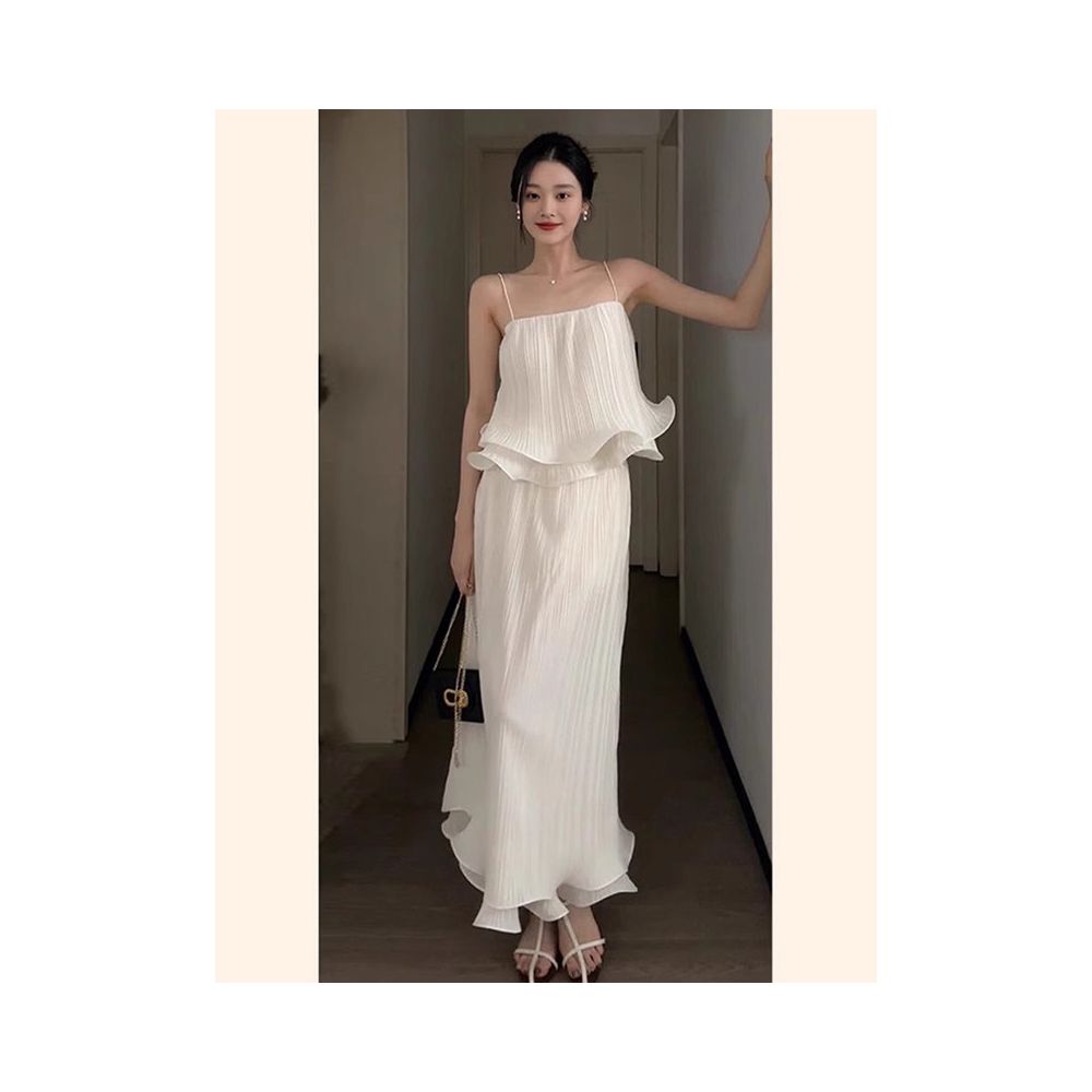 ASAYA6732 – Ivory Pleated Whisper Set 🤍🕊️