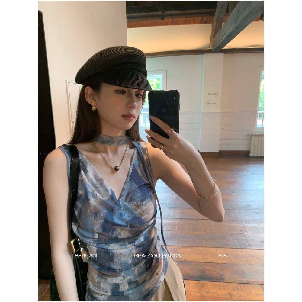 ASAYA6739 – Midnight Muse Mesh Top 🌌🖤