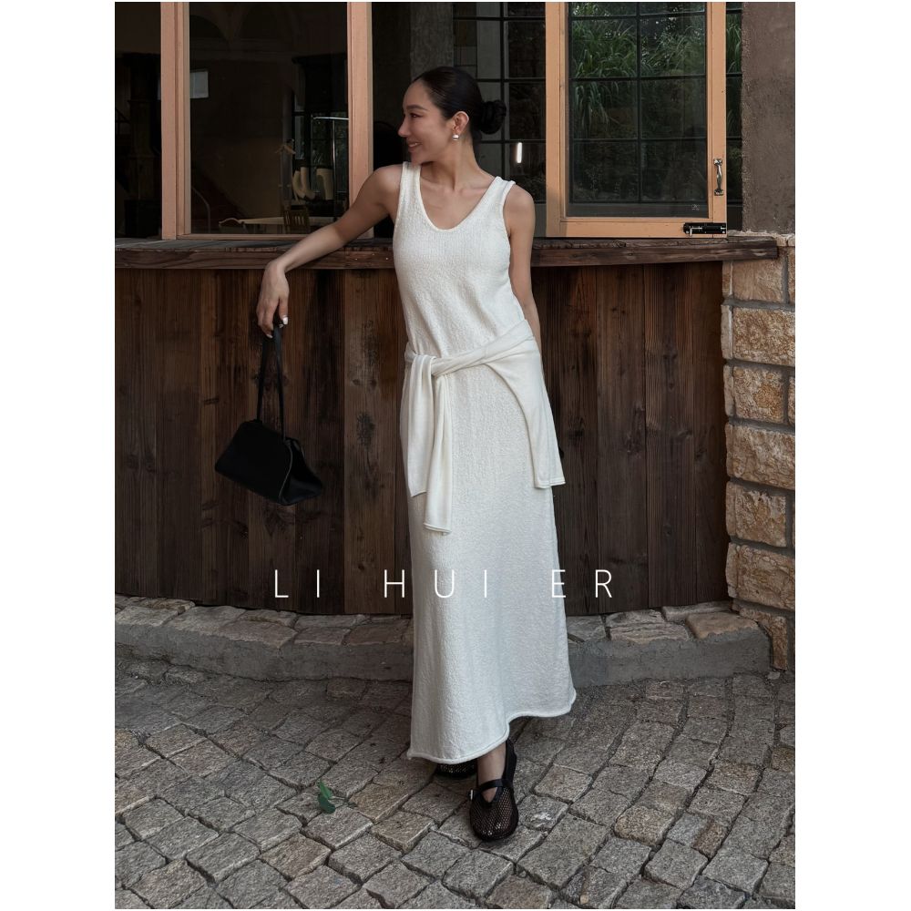 LiHuiEr Alaska Gulf Minimalist Sleeveless Dress for Women Knitted Vest Dress image 2