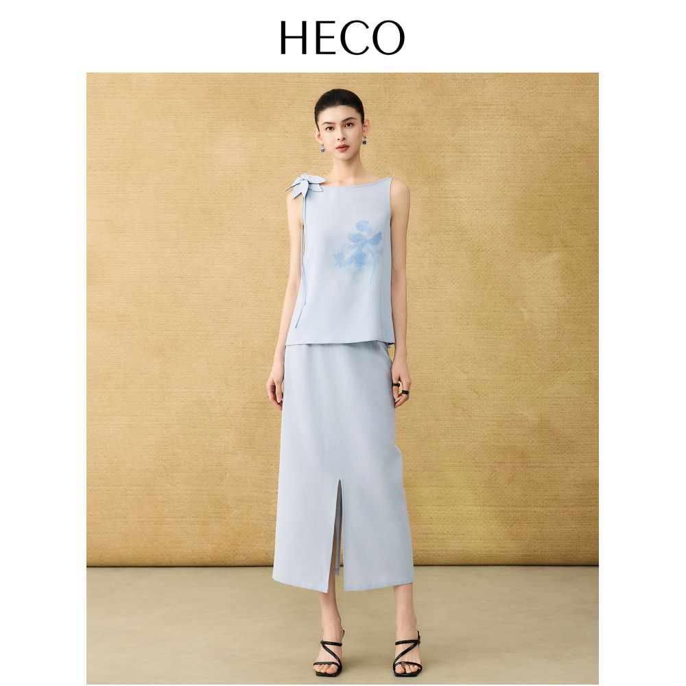 HECO Self Fragrance New Chinese Style Brooch Linen Floral Top for Women Summer 2025 Breathable and Elegant Vest image 2