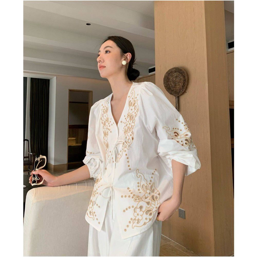 ASAYA6794 – Ivory Riviera Embroidered Blouse 🤍✨