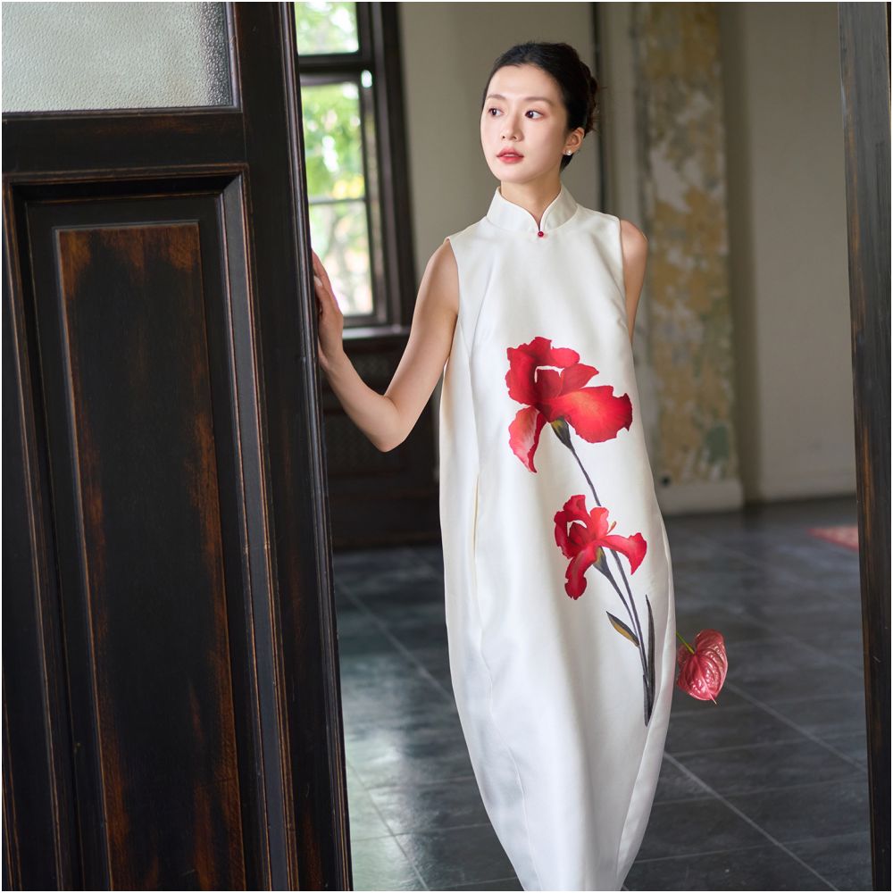 ASAYA6801 – Scarlet Orchid Cheongsam Dress 🌺🤍